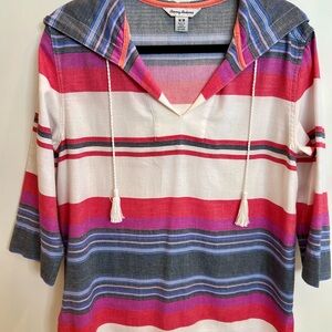 Tommy Bahama Striped Hooded Top